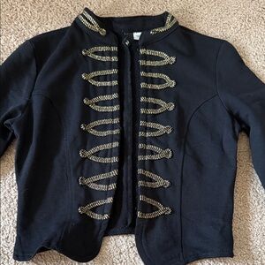 H&M Black Jacket with Gold Accents